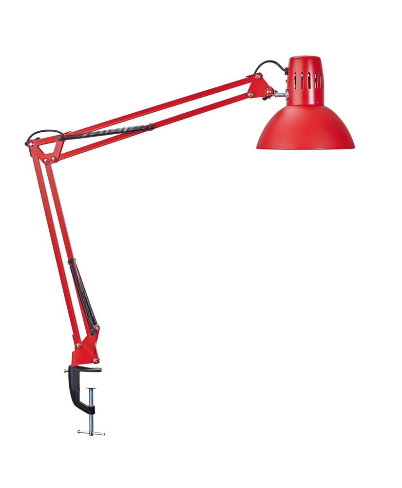 Lampe de table Dorala, ampoule LED non incluse, rouge - 1