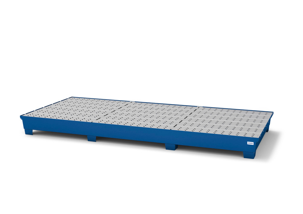 IBC Spill Containment Pallet with Dispensing Stand - Removable Grating - Painted Steel Construction - 1