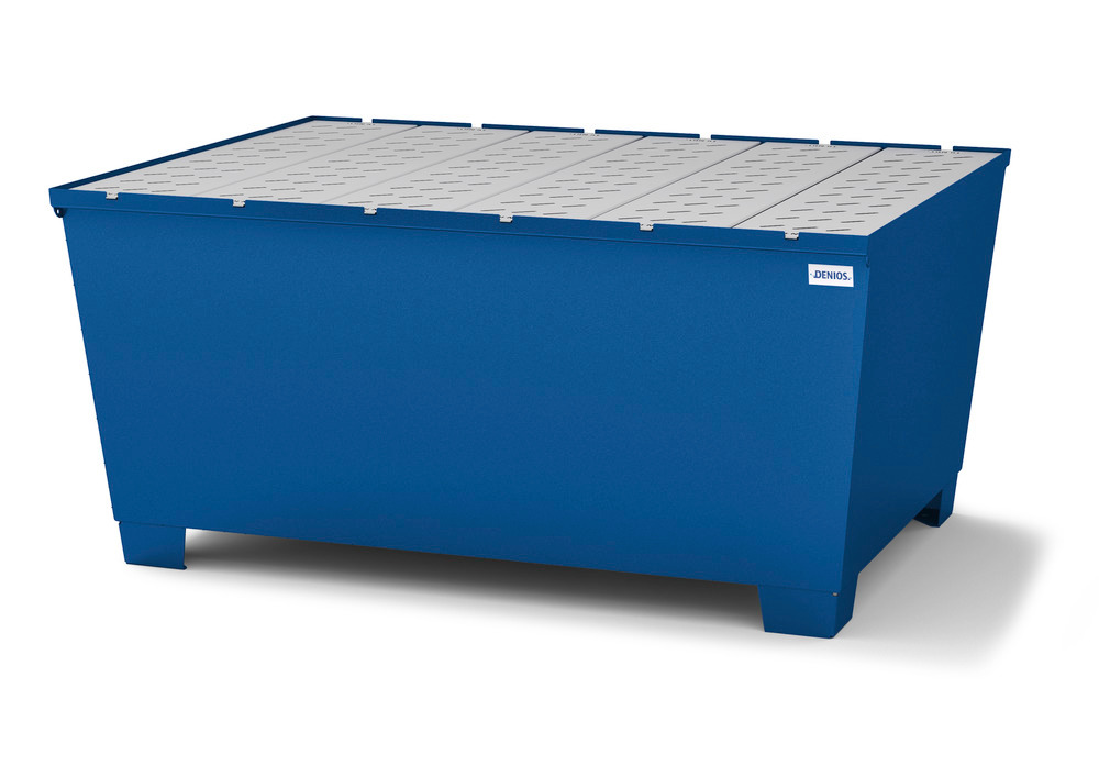 IBC Spill Containment Pallet - 350-Gallon IBC Tote - Dispensing Platform - Painted Steel - Grating - 2