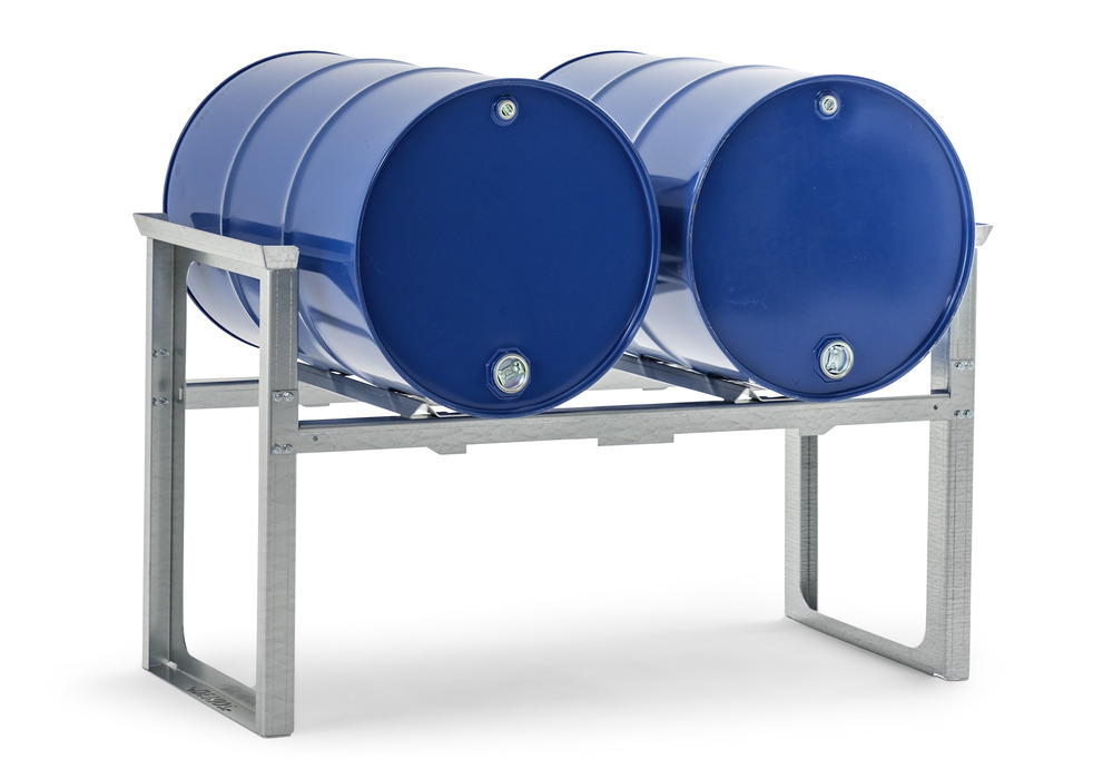Drum rack/dispensing station for 2 x 200 litre drums, stackable,1429 x 682 x 837 mm - 2