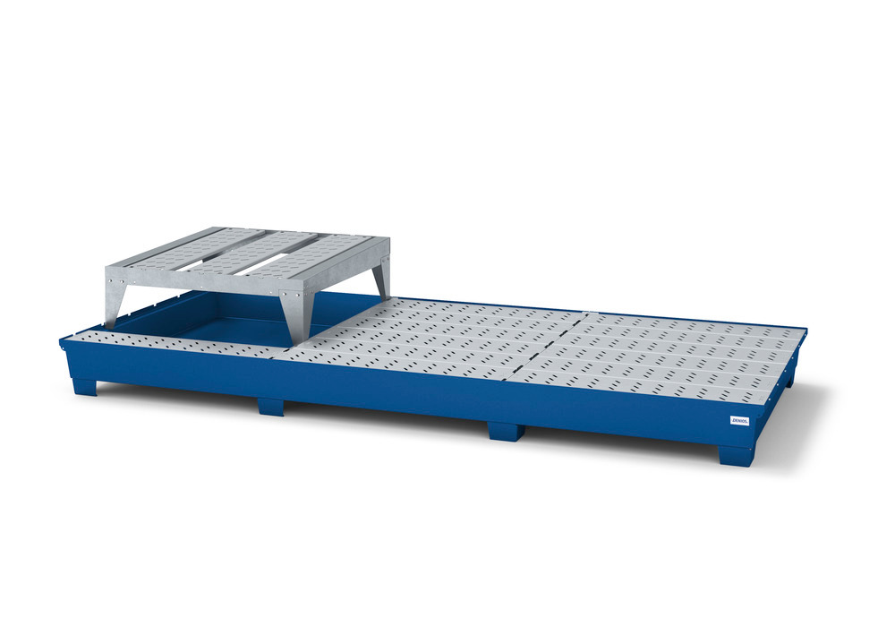 IBC Spill Containment Pallet - 3 IBC Totes - Dispensing Platform & Stand Included - Painted Steel - 1