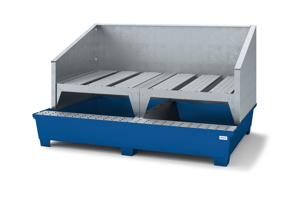 IBC Spill Containment Pallet - 2 IBC Totes - Platform, 2 Stands & Splash Guard Included - 2