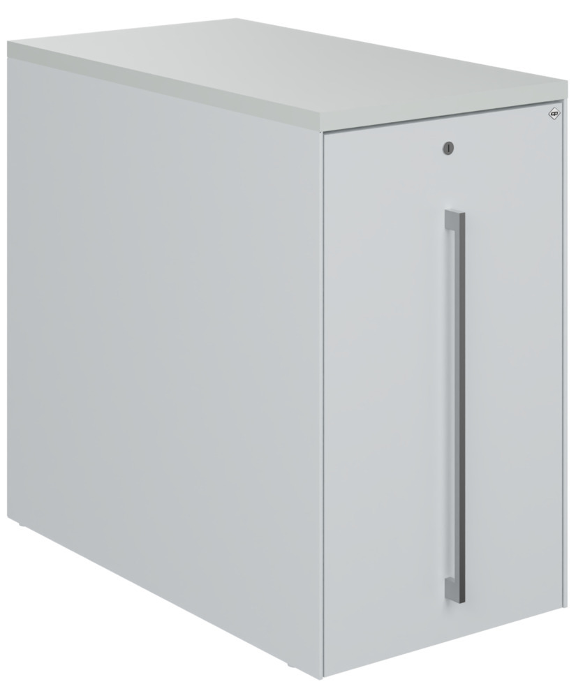 Armoire basse à tiroirs verticaux Asisto, acier, 430 x 800 x 740 mm, gris clair, droite - 1