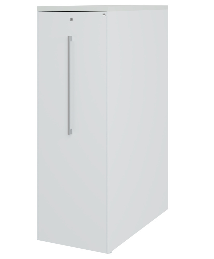 C+P pull-out cabinet at standing height Asisto, 430 x 800 x 1259 mm, light grey, left - 1