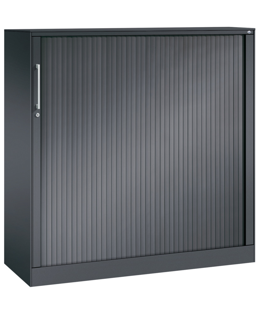 C+P roller shutter cabinet Asisto, 1200 x 435 x 1292 mm, black grey - 1