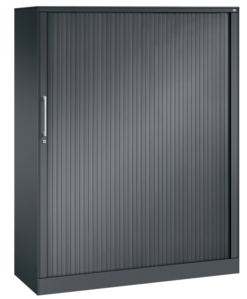 C+P roller shutter cabinet Asisto, 1200 x 435 x 1621 mm, black grey - 1