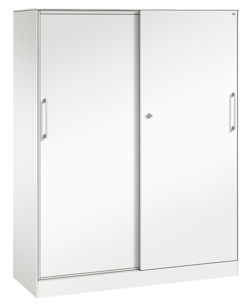 C+P sliding door cabinet Asisto, 1200 x 435 x 1617 mm, white - 1