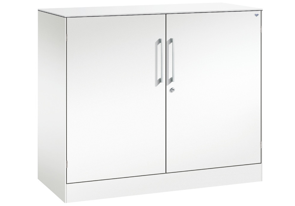 C+P Flügeltürenschrank Asisto, als Sideboard, 1000 x 435 x 897 mm, weiß - 1