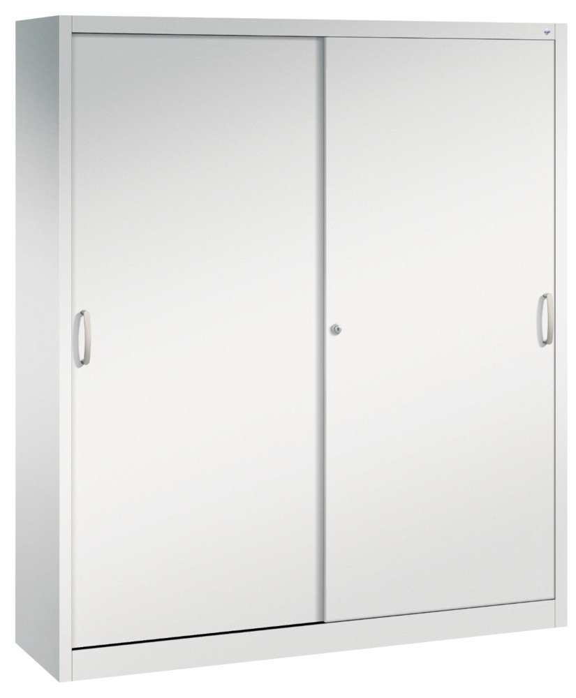 Armario de puertas correderas C+P Acurado, 1600 x 400 x 1950 mm, gris claro - 1