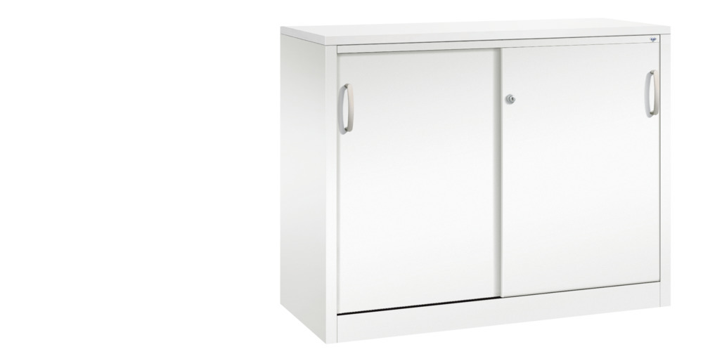 Armario aparador de puertas correderas C+P Acurado, 1200 x 500 x 1000 mm, blanco - 1