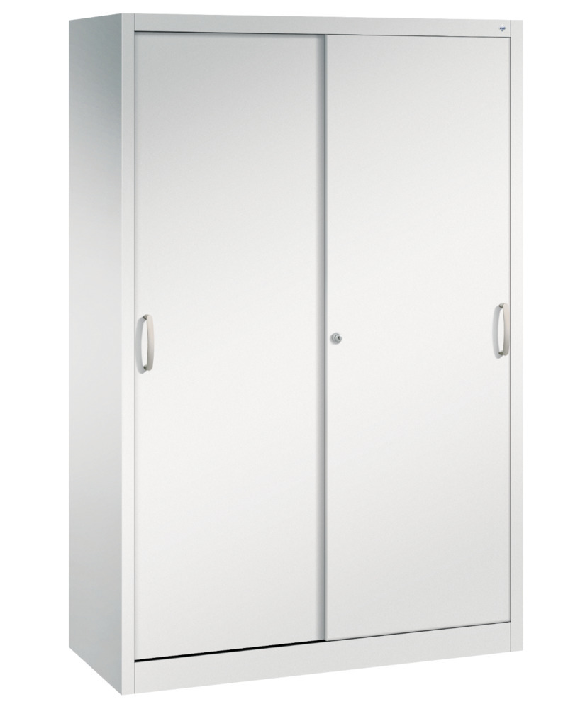 C+P sliding door cabinet Acurado, 1200 x 500 x 1950 mm, light grey - 1