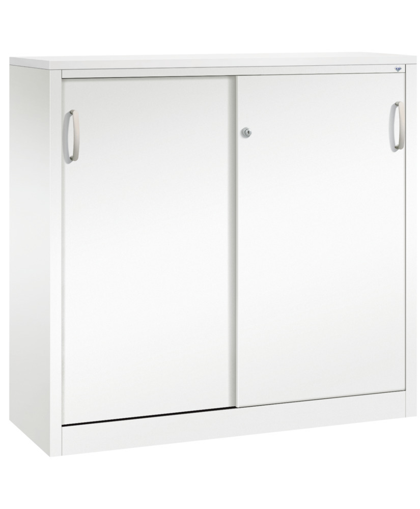 Armario aparador de puertas correderas C+P Acurado, 1200 x 400 x 1200 mm, blanco - 1