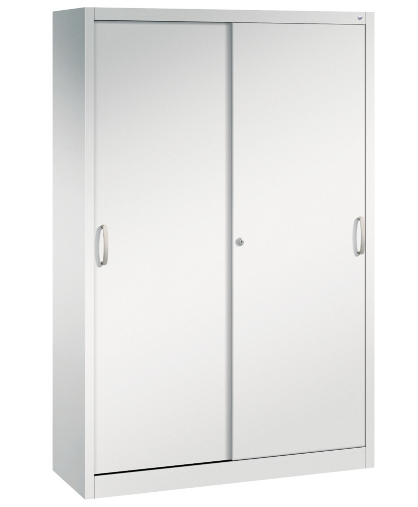 C+P sliding door cabinet Acurado, 1200 x 400 x 1950 mm, light grey - 1