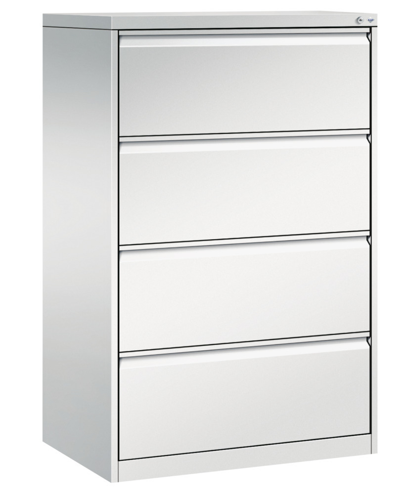 Armoire à tiroirs Acurado, pour fiches, acier, 787 x 590 x 1357 mm, gris clair - 1