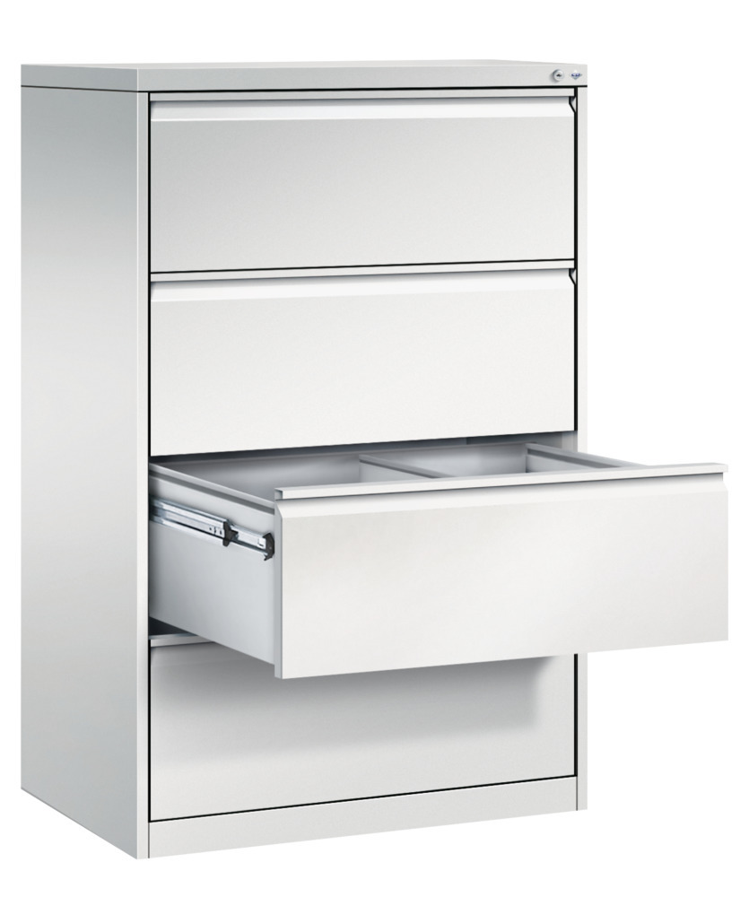 Armoire à tiroirs Acurado, pour dossiers suspendus, acier, 787 x 590 x 1357 mm, gris clair - 2