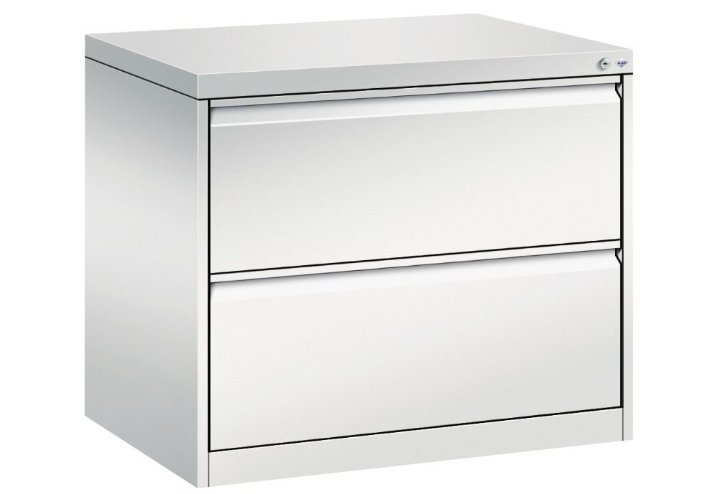 Armoire à tiroirs Acurado, pour dossiers suspendus, acier, 787 x 590 x 733 mm, gris clair - 1