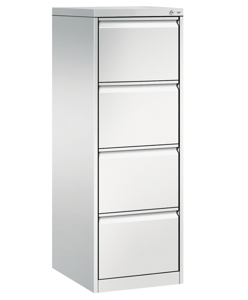 Armoire à tiroirs Acurado, pour dossiers suspendus, acier, 433 x 590 x 1357 mm, gris clair - 1