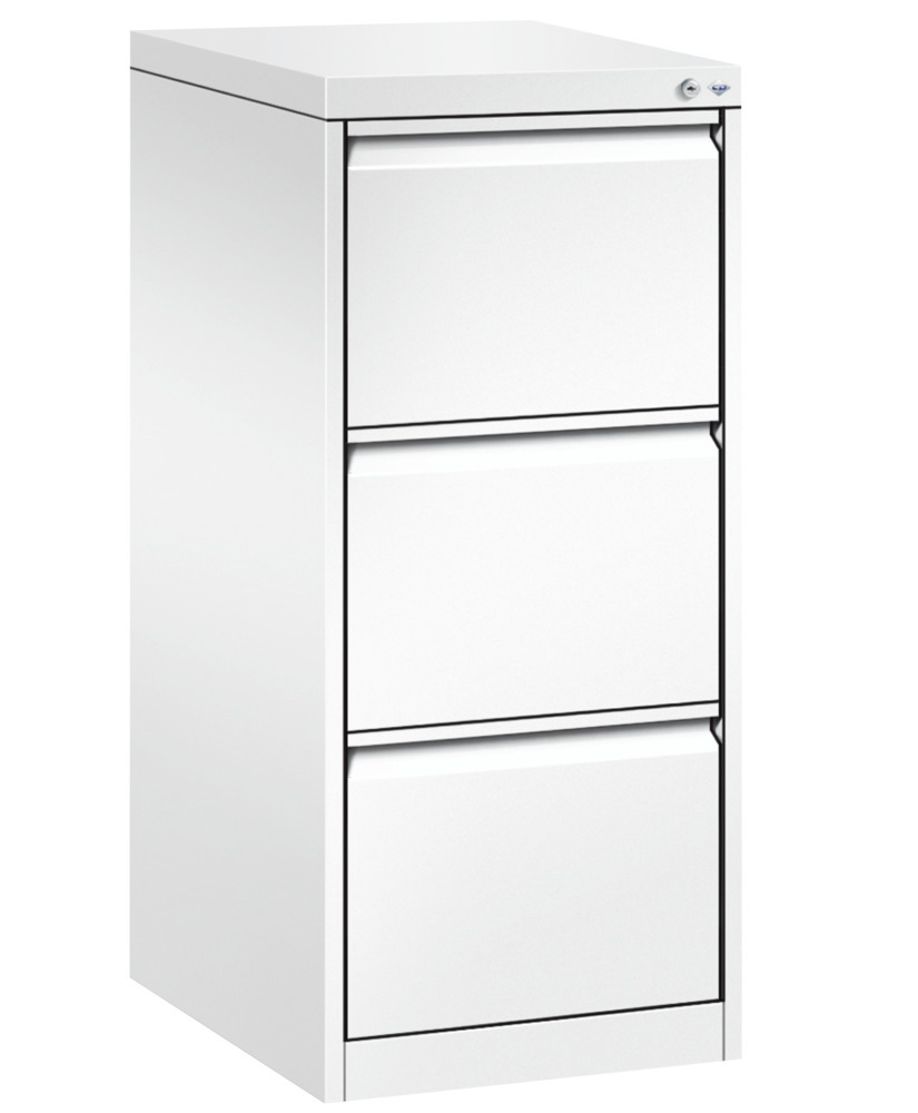 C+P drawer cabinet Acurado, suspension file drawer, 433 x 590 x 1045 mm, white - 1