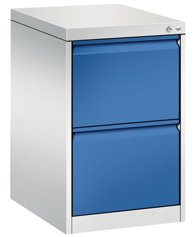 Armoire à tiroirs Acurado, pour dossiers suspendus, acier, 433x590x733 mm, gris clair/bleu gentiane - 1