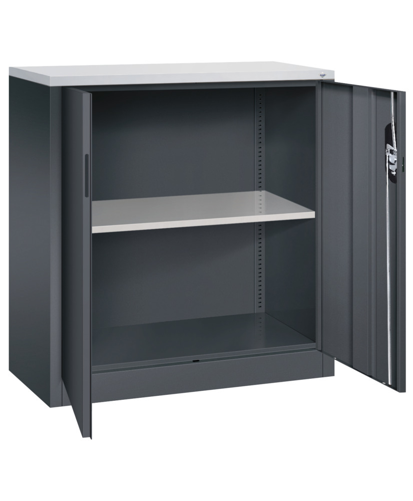 C+P Flügeltürenschrank Acurado, als Beistellschrank, 930 x 400 x 1000 mm, schwarzgrau - 2