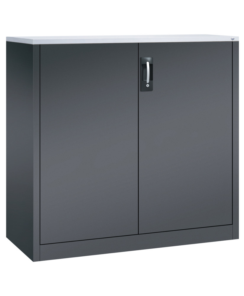 C+P wing door cabinet Acurado, side cabinet, 1200 x 500 x 1200 mm, black grey - 1
