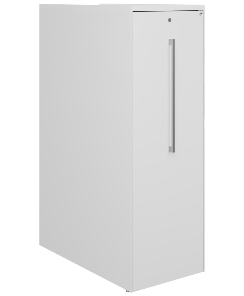 C+P pull-out cabinet at standing height Asisto, 430 x 800 x 1259 mm, white, right - 1