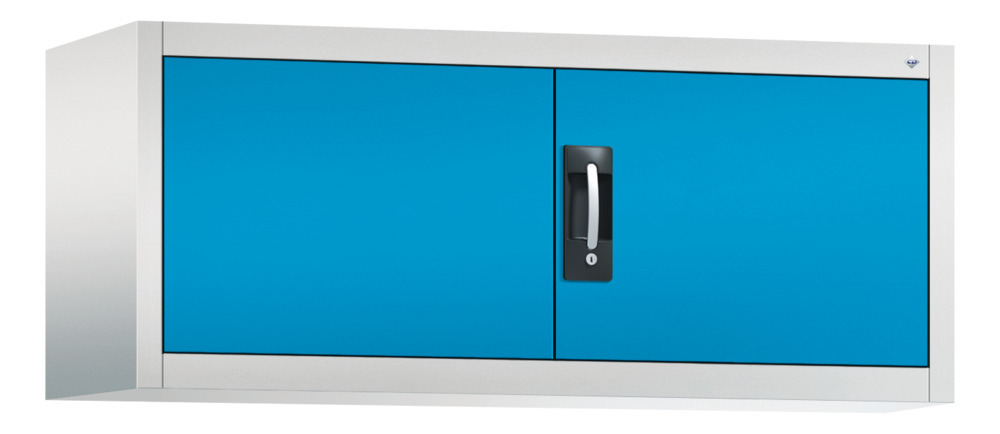 C+P wing door cabinet Acurado, top unit, 1200 x 400 x 500 mm, light grey/light blue - 1