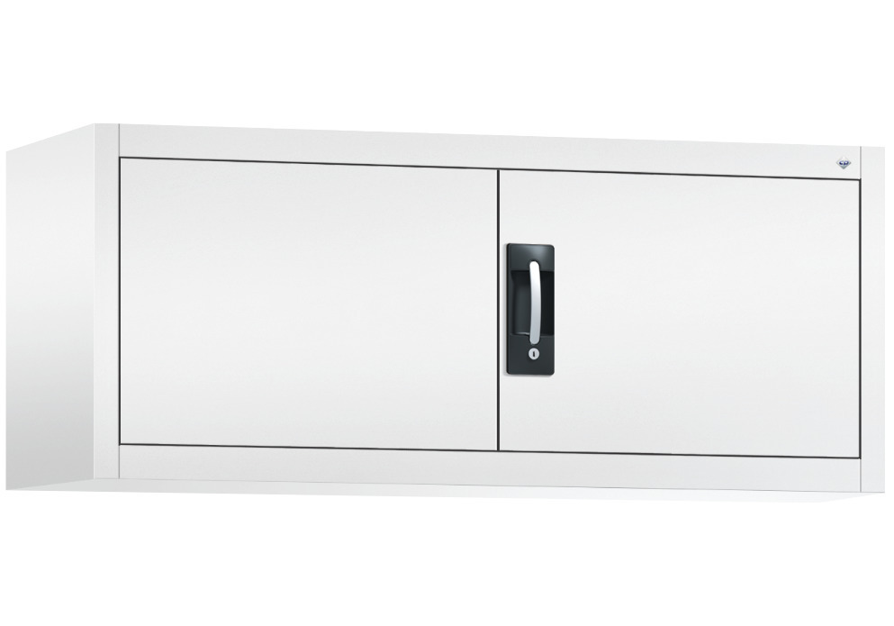 Kancelárska skriňa Acurado, krídlové dvere - nadstavec, 1200x400x500 mm, biela - 1