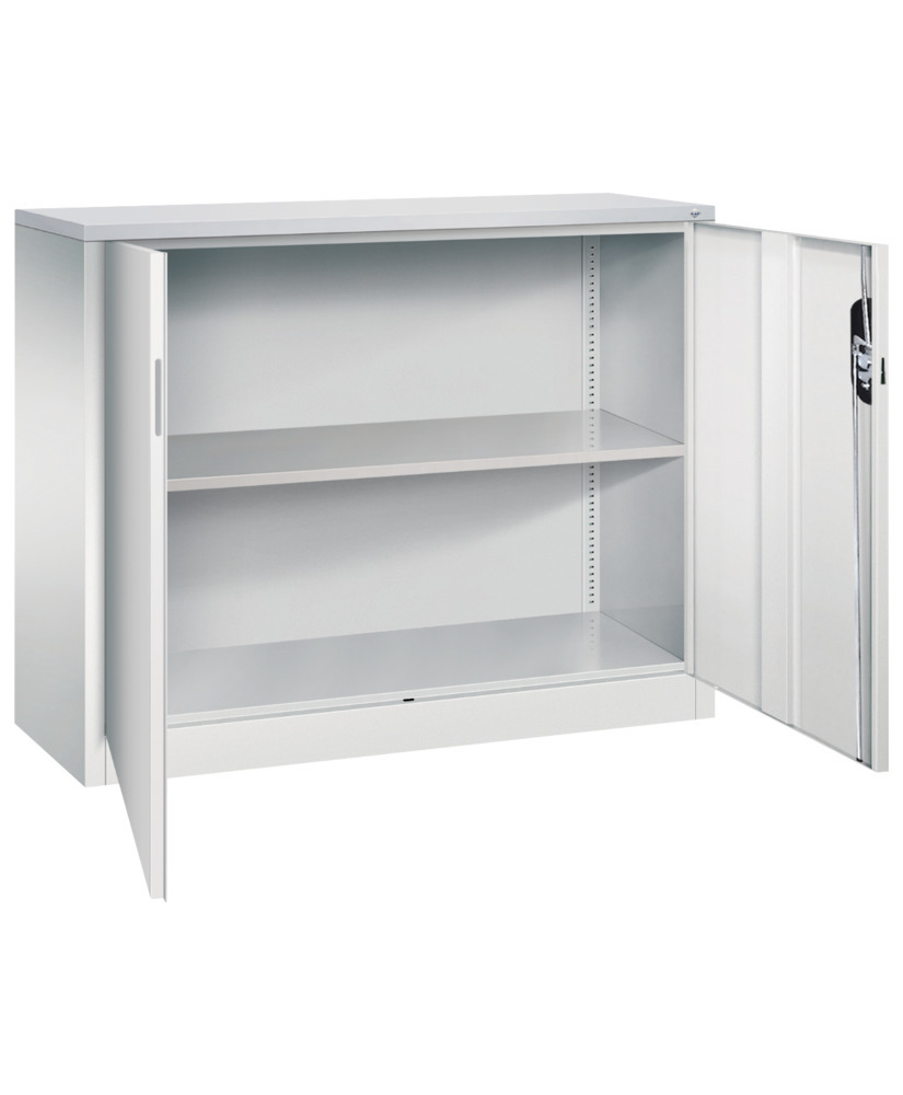 C+P wing door cabinet Acurado, side cabinet, 1200 x 400 x 1000 mm, light grey - 2