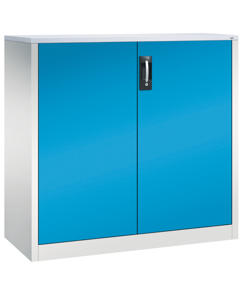 Szafa C+P Acurado drzwi skrzydłowe, szafka podręczna, 1200x500x1200 mm, jasnoszara / jasnoniebieska - 1