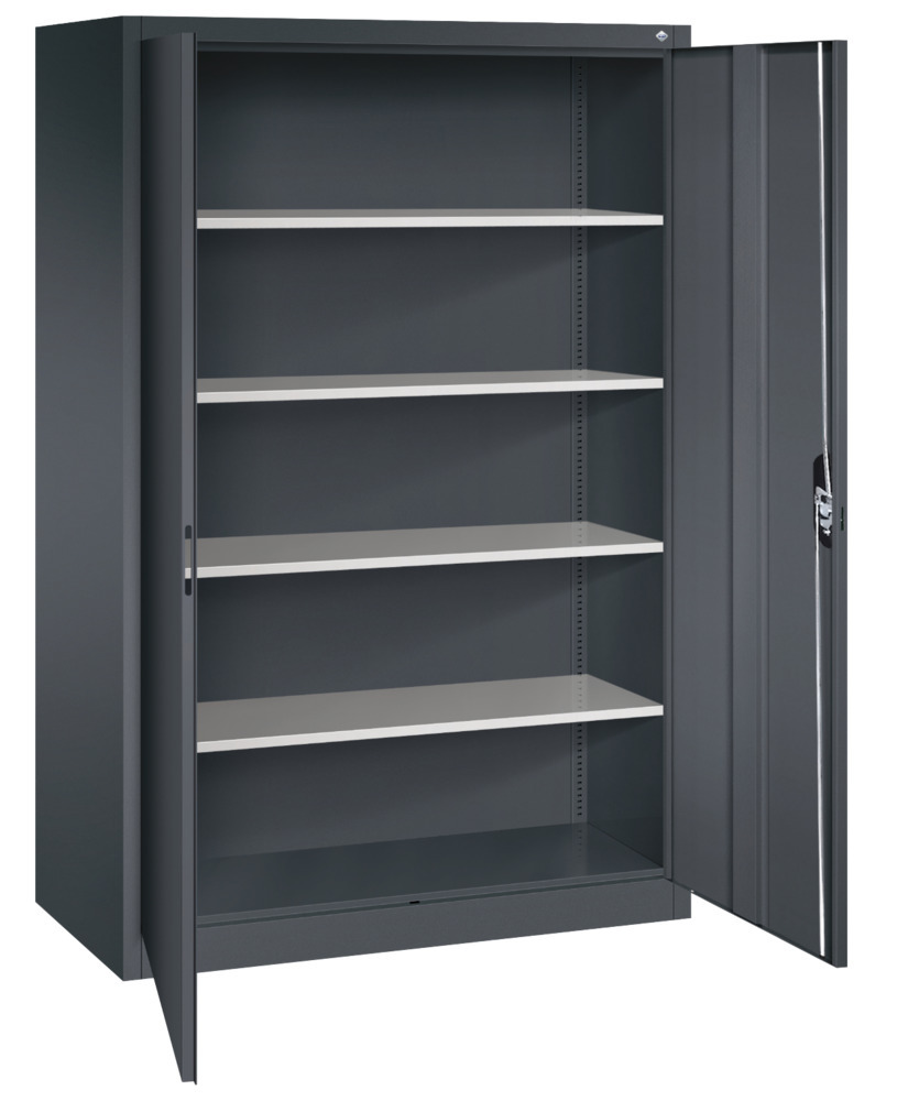 C+P wing door cabinet Acurado, 1200 x 600 x 1950 mm, black grey - 2