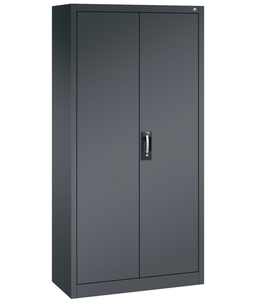 Armario de puertas batientes C+P Acurado, distribución, 930 x 400 x 1950 mm gris oscuro, 21 estantes - 1
