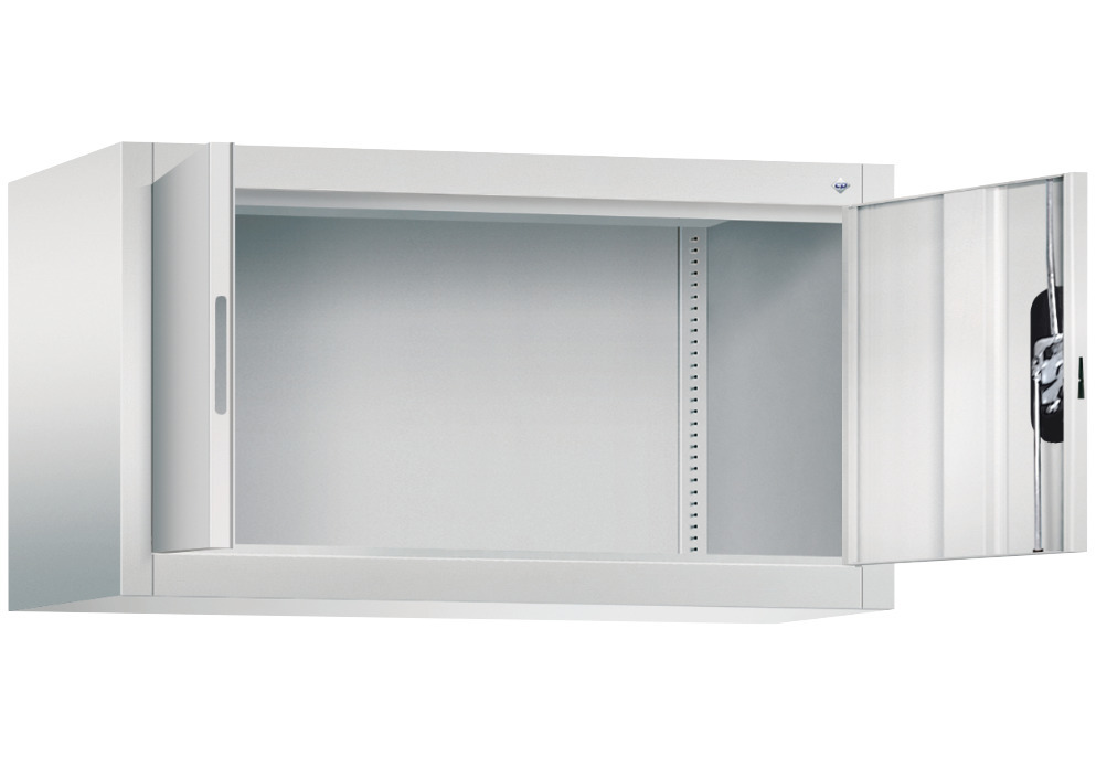C+P wing door cabinet Acurado, top unit, 930 x 400 x 500 mm, light grey - 2
