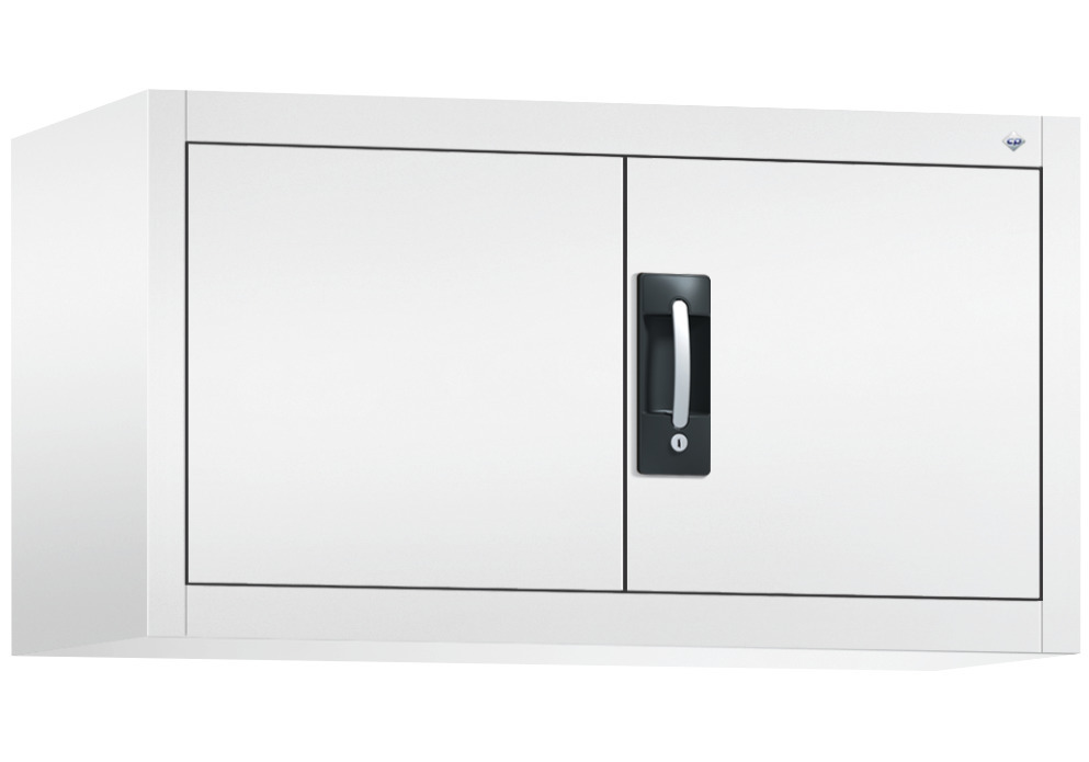 C+P wing door cabinet Acurado, top unit, 930 x 400 x 500 mm, white - 1