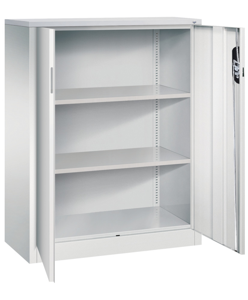 C+P wing door cabinet Acurado, side cabinet, 930 x 400 x 1200 mm, light grey - 2