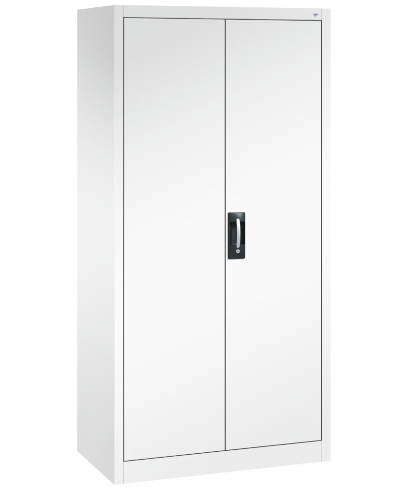 Kancelárska skriňa Acurado, krídlové dvere, na odevy 930x500x1950 mm, biela - 1