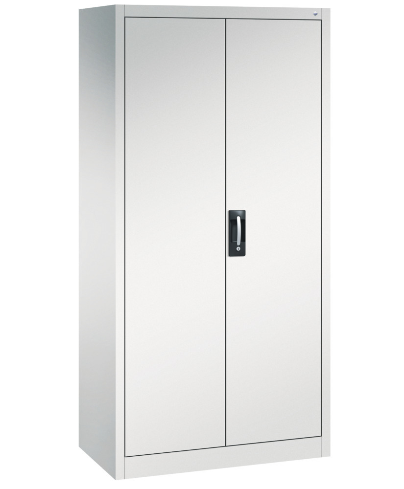 C+P wing door cabinet Acurado, 930 x 500 x 1950 mm, light grey, with locker - 1