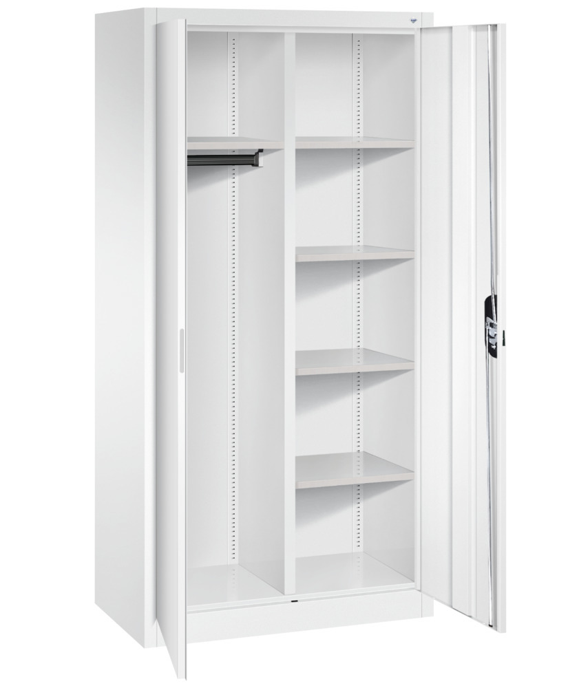 C+P wing door cabinet Acurado, filing/wardrobes, 930 x 500 x 1950 mm, white - 2