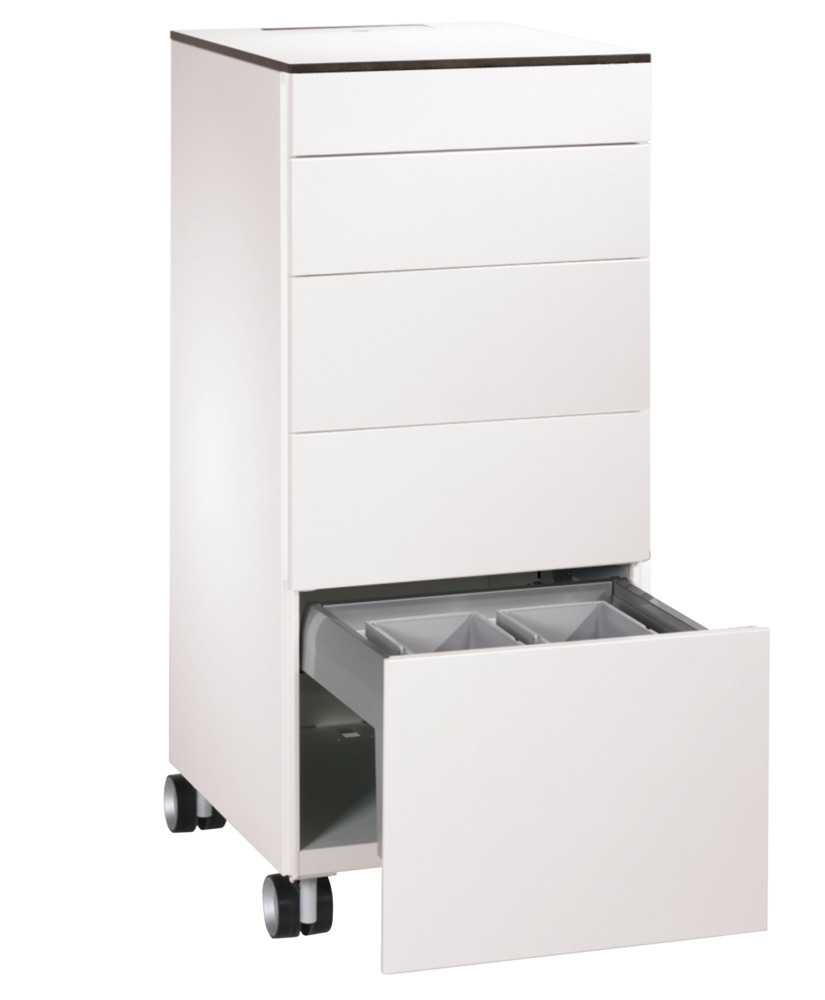 C+P Catering-Caddy Asisto, 500 x 600 x 1157 mm, weiß - 1