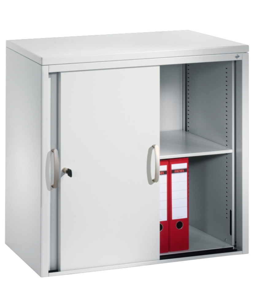C+P sliding door cabinet Acurado, sideboard, 800 x 400 x 720 mm, light grey - 3