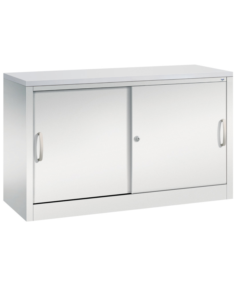 Förvaringsskåp Acurado, med skjutdörrar, sideboard, 1200x400x720 mm, ljusgrått - 1