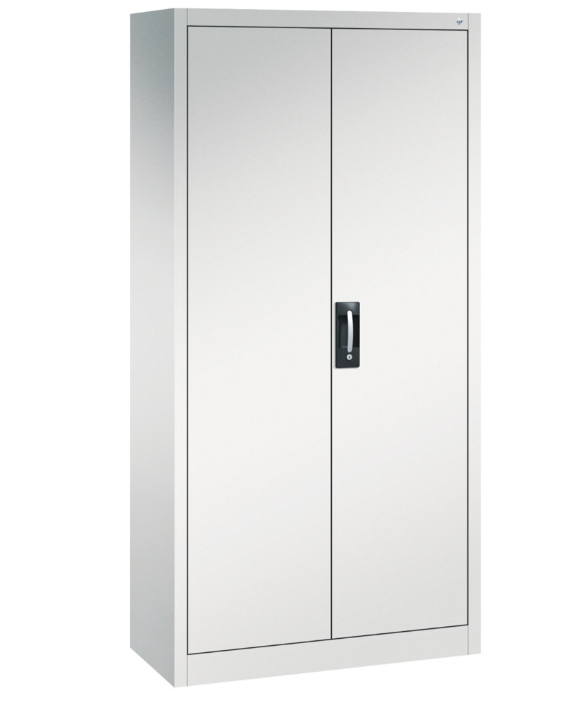 C+P wing door cabinet Acurado, 930 x 400 x 1950 mm, light grey, with locker - 1