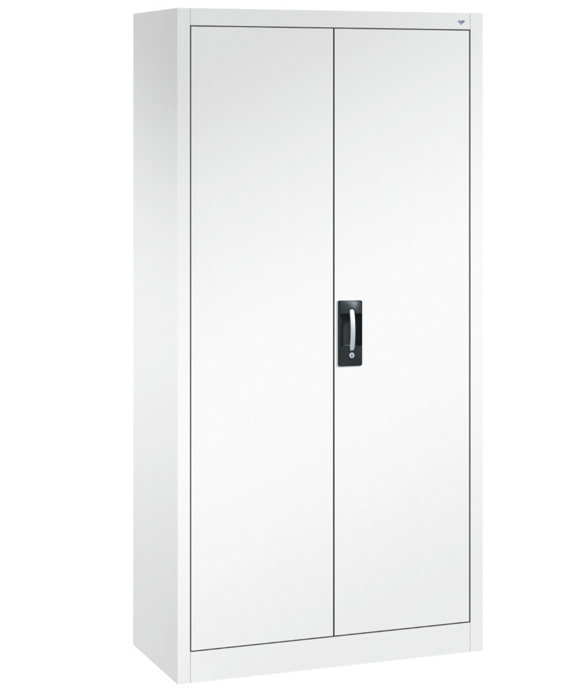 Kancelárska skriňa Acurado, krídlové dvere, vr. uzamykateľnej skrinky, 930x400x1950 mm, biela - 1