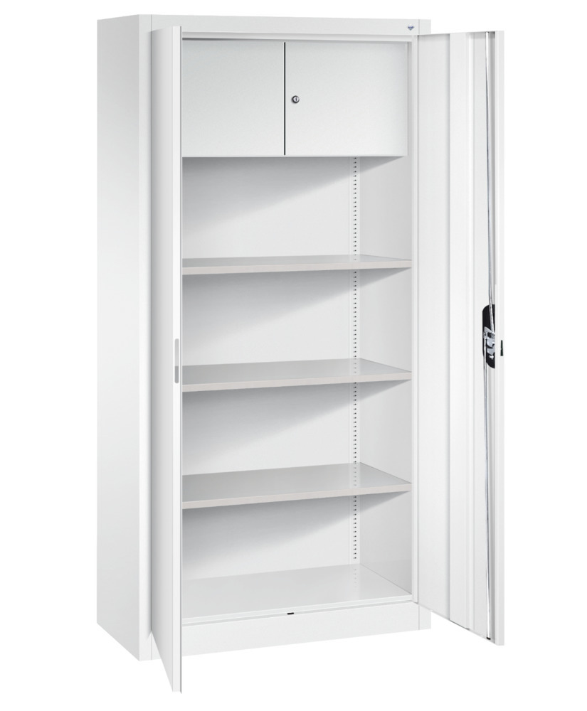 C+P wing door cabinet Acurado, 930 x 400 x 1950 mm, white, with locker - 2