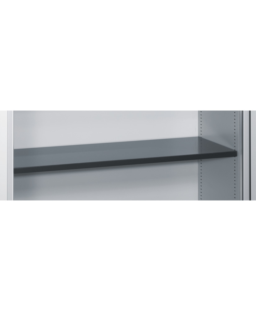 C+P shelf, painted, in steel, 1049 x 360 x 24 mm, black grey - 1
