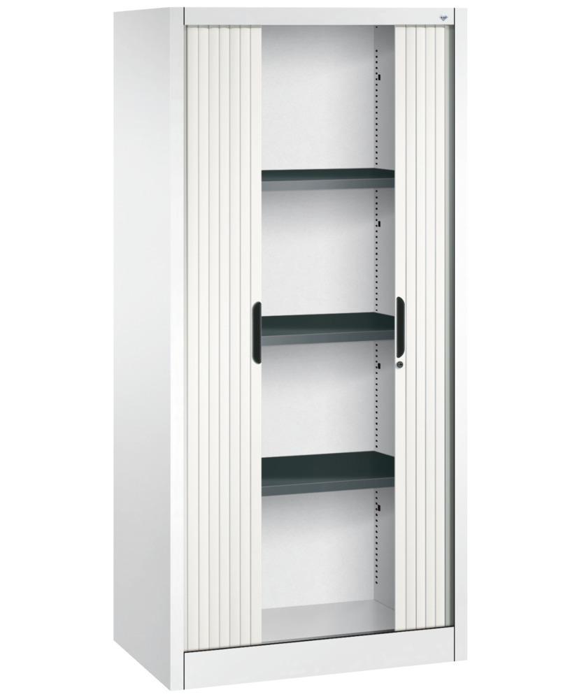 C+P roller shutter cabinet Omnispace, 800 x 420 x 1660 mm, white - 2