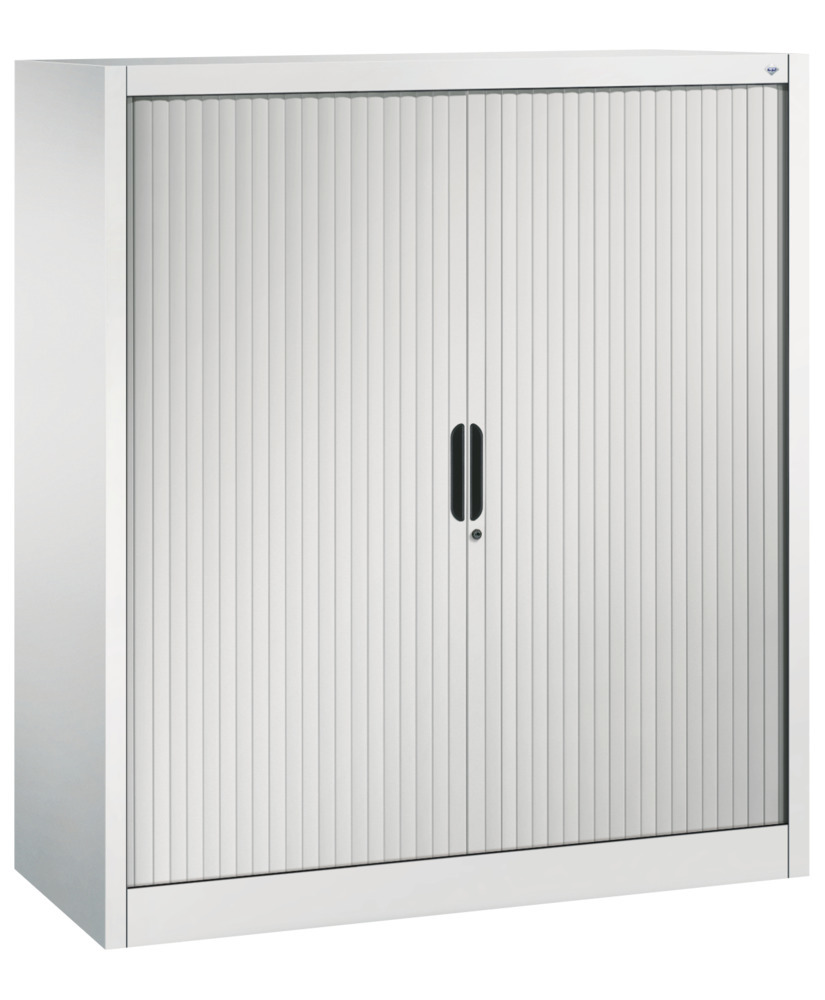 Kancelárska skriňa Omnispace - Sideboard, zalamovacie dvere, 1200 x 420 x 1345 mm, sivá - 1