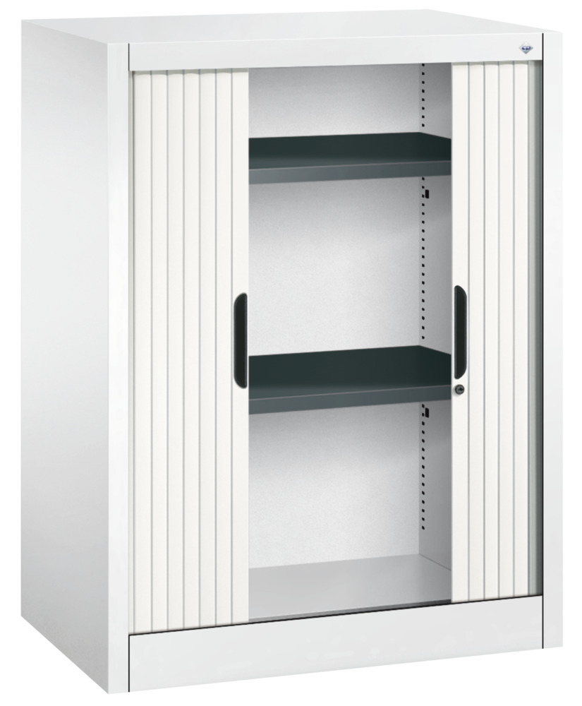 C+P roller shutter cabinet Omnispace, sideboard, 800 x 420 x 1030 mm, white - 2