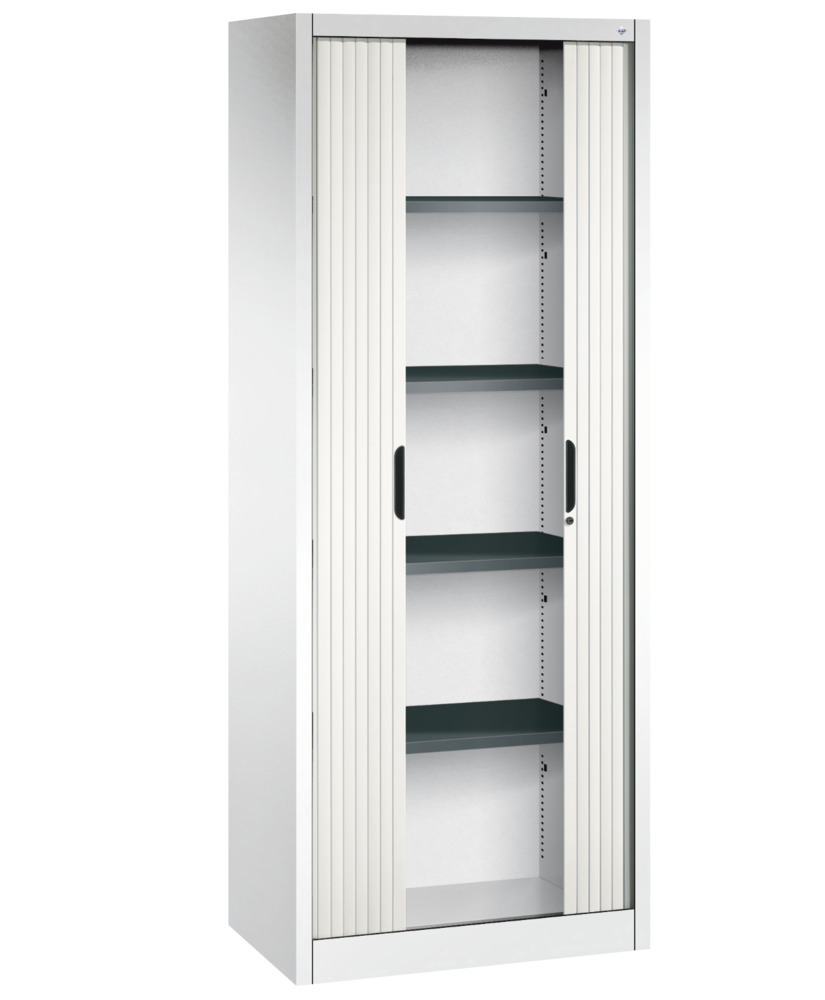 C+P roller shutter cabinet Omnispace, 800 x 420 x 1980 mm, white - 2