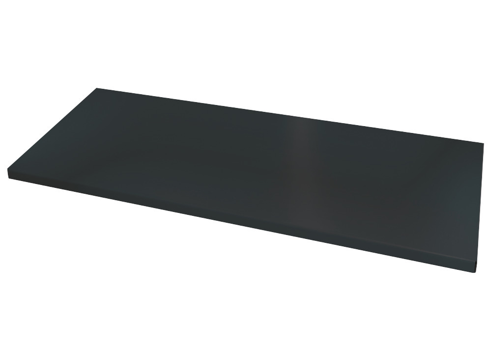 Tablette, laquée en acier peint, 796 x 332 x 24, gris noir - 1